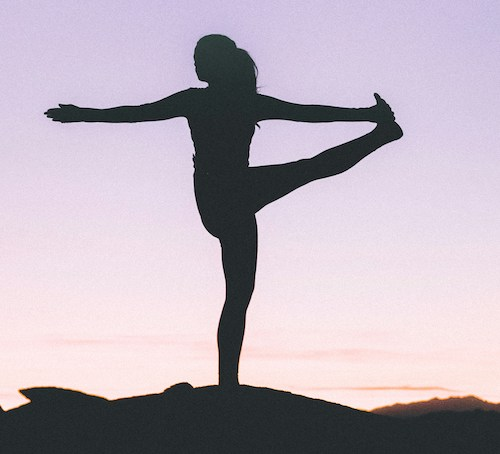 Standing balance pose image for the vernal equinox.